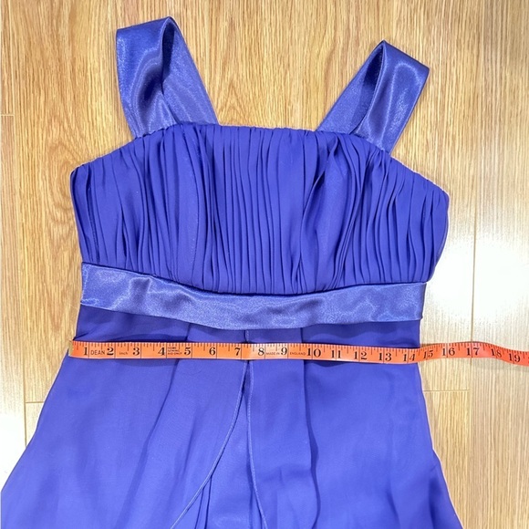 Vintage Satin & Chiffon Formal Dress Purple - Picture 11 of 11